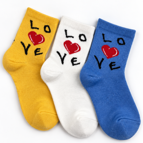 Шкарпетки дитячі "Love" кольорове асорті (Демісезонні) Варос