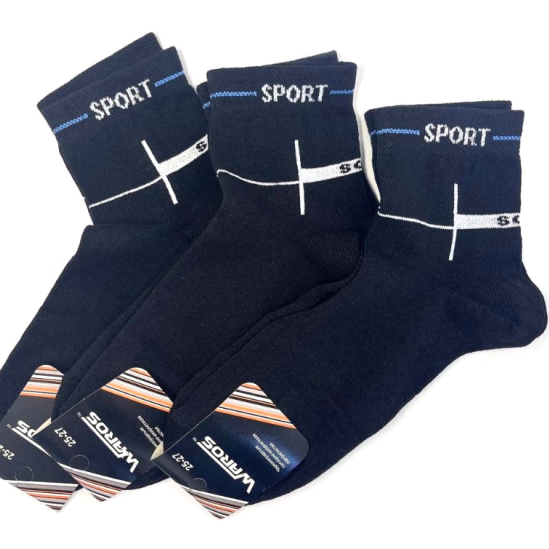 Шкарпетки чоловічі спортивні Sport чорні (Демісезонні) Варос