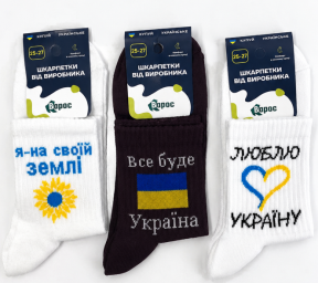 Шкарпетки серії TREN чоловічі Патріотичні асорті (Демісезонні/літні) Варос